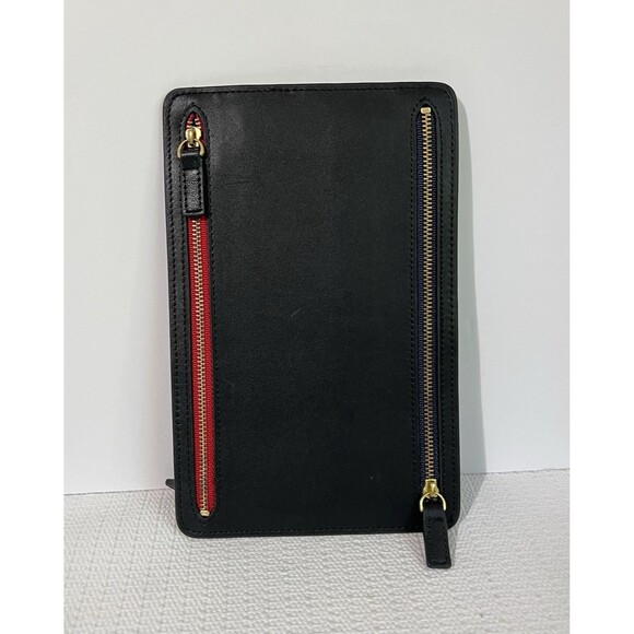 ROYCE New York RFID-Blocking Four Zip Organizer Travel Case Black Leather Wallet - Picture 4 of 11